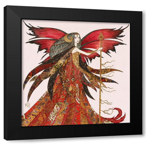 Fee du Belier Black Modern Wood Framed Art Print by Johara