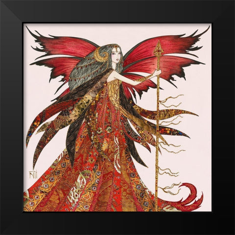 Fee du Belier Black Modern Wood Framed Art Print by Johara