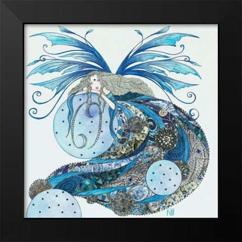 Fee du Cancer Black Modern Wood Framed Art Print by Johara