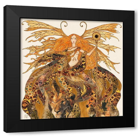 Fee du Lion Black Modern Wood Framed Art Print with Double Matting by Johara