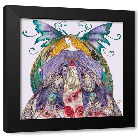 Fee de la Vierge Black Modern Wood Framed Art Print by Johara