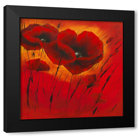 Quand l amour fleurit I Black Modern Wood Framed Art Print by Zacher-Finet, Isabelle