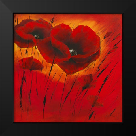 Quand l amour fleurit I Black Modern Wood Framed Art Print by Zacher-Finet, Isabelle