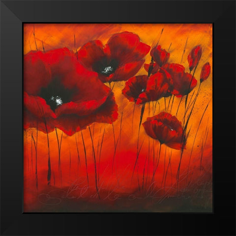 Quand l amour fleurit II Black Modern Wood Framed Art Print by Zacher-Finet, Isabelle