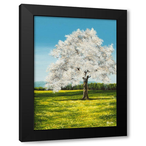 In voller Blute Black Modern Wood Framed Art Print with Double Matting by Richter, Cornelia