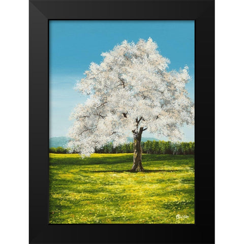 In voller Blute Black Modern Wood Framed Art Print by Richter, Cornelia