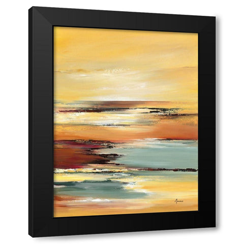 Horizon sur l etang I Black Modern Wood Framed Art Print with Double Matting by Manero, Annie