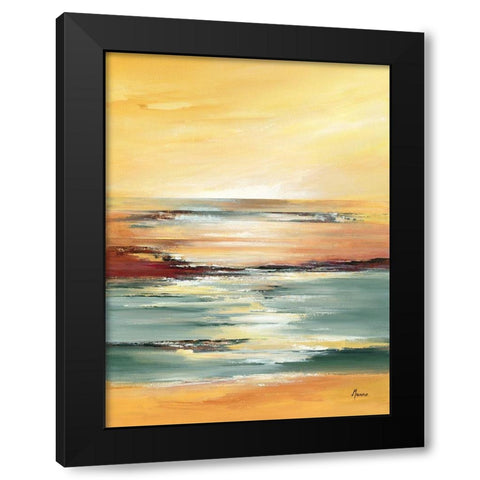 Horizon sur l etang II Black Modern Wood Framed Art Print by Manero, Annie