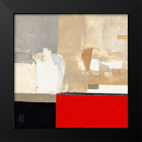 Bateaux en hiver Black Modern Wood Framed Art Print by Choisy, Christian