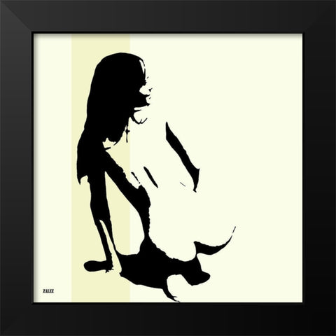 Olya Black Modern Wood Framed Art Print by Zalez