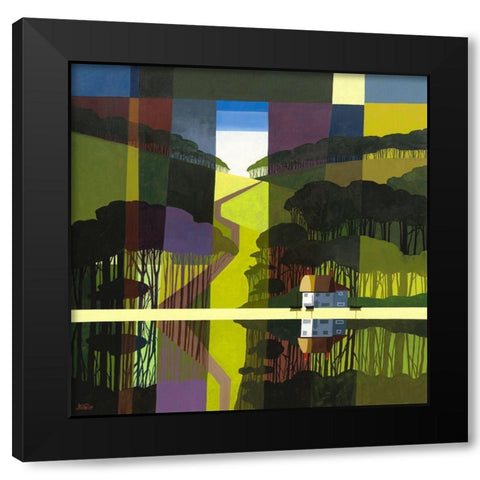 Arun Valley Black Modern Wood Framed Art Print with Double Matting by James, David