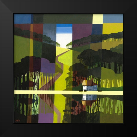 Arun Valley Black Modern Wood Framed Art Print by James, David