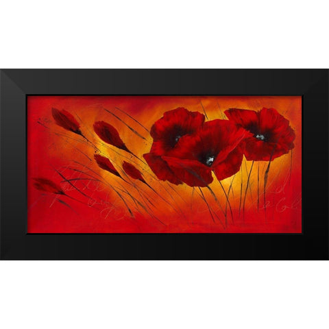 Quand l amour fleurit IV Black Modern Wood Framed Art Print by Zacher-Finet, Isabelle
