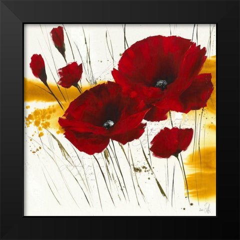 Liberte fleurie I Black Modern Wood Framed Art Print by Zacher-Finet, Isabelle