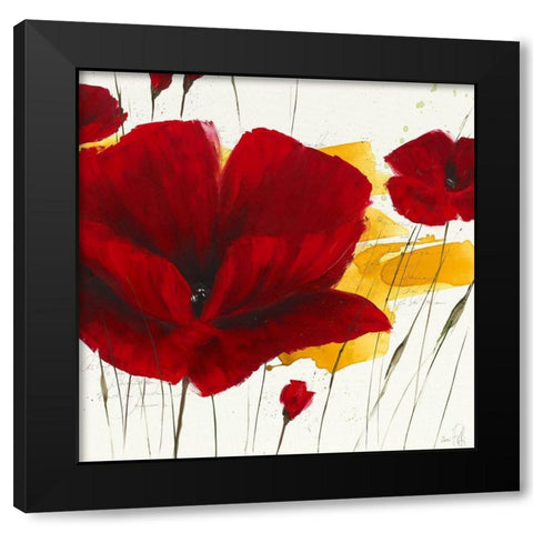 Liberte fleurie II Black Modern Wood Framed Art Print by Zacher-Finet, Isabelle