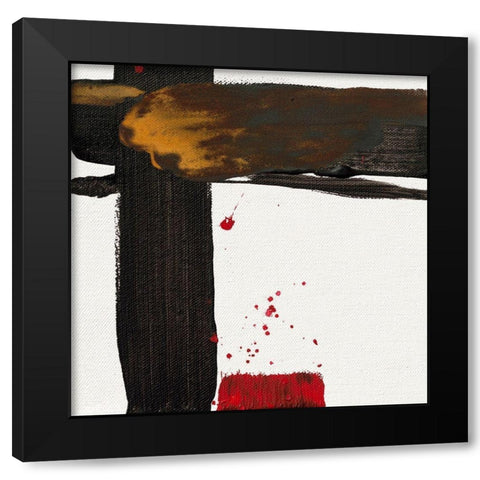 Ohne Titel VI Black Modern Wood Framed Art Print with Double Matting by Decker, Regina