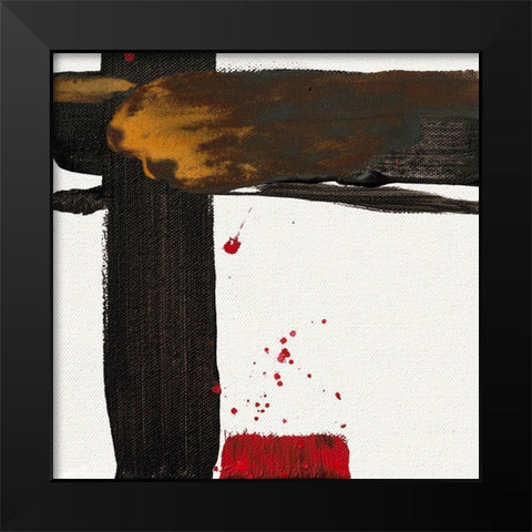 Ohne Titel VI Black Modern Wood Framed Art Print by Decker, Regina