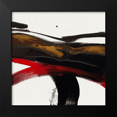 Ohne Titel IX Black Modern Wood Framed Art Print by Decker, Regina