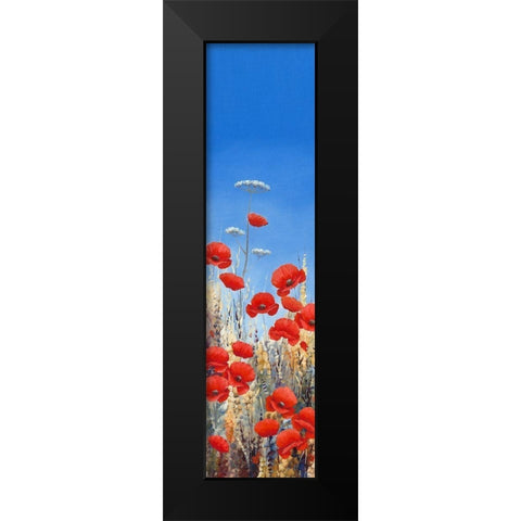 Summer Poppies I Black Modern Wood Framed Art Print by Mayes, Hilary