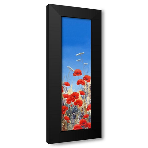 Summer Poppies II Black Modern Wood Framed Art Print by Mayes, Hilary