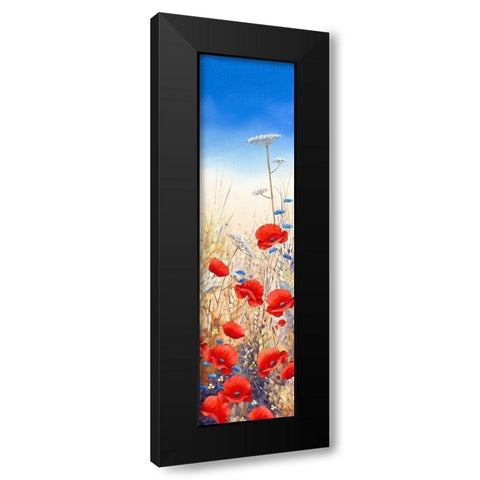 Poppy Field III Black Modern Wood Framed Art Print with Double Matting by Mayes, Hilary