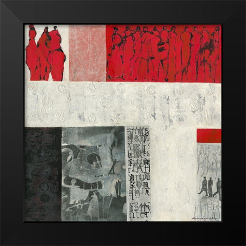 Auf dem Weg Black Modern Wood Framed Art Print by Molfenter, Erika