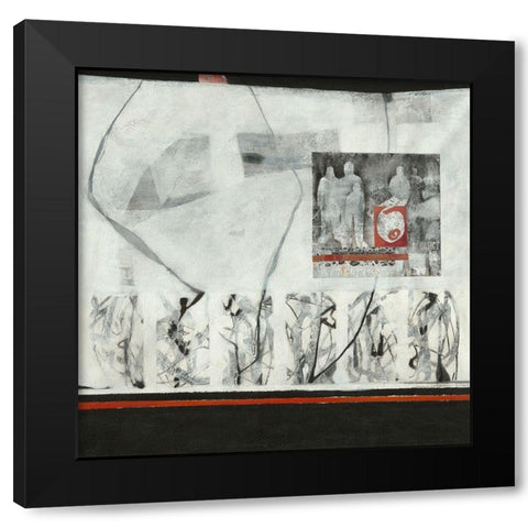 Aufstellung I Black Modern Wood Framed Art Print with Double Matting by Molfenter, Erika