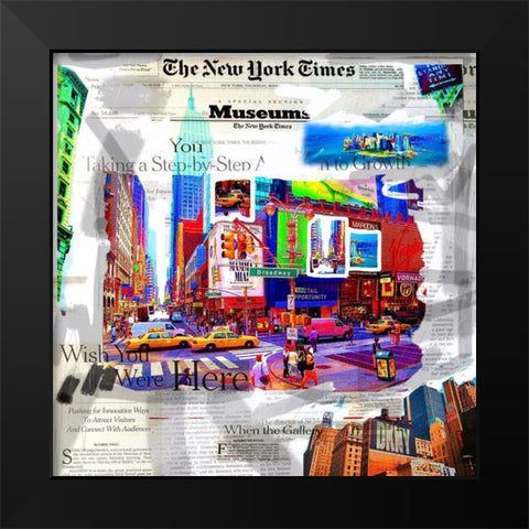 We re Here Black Modern Wood Framed Art Print by MN.FF