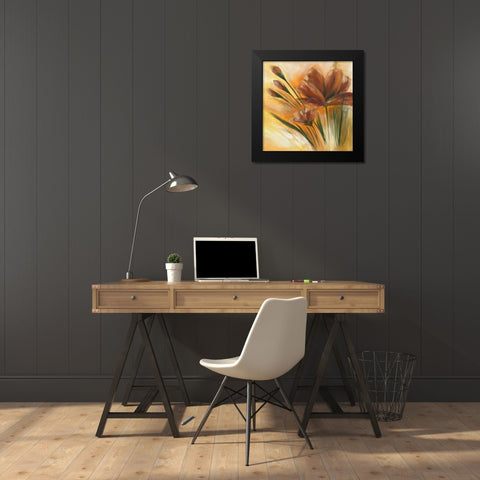 Fleur brune II Black Modern Wood Framed Art Print by Zacher-Finet, Isabelle