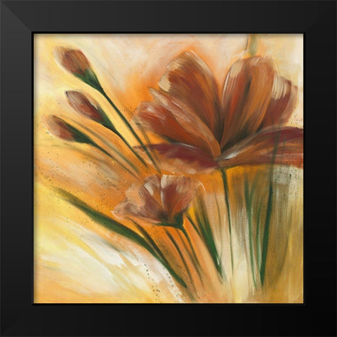 Fleur brune II Black Modern Wood Framed Art Print by Zacher-Finet, Isabelle