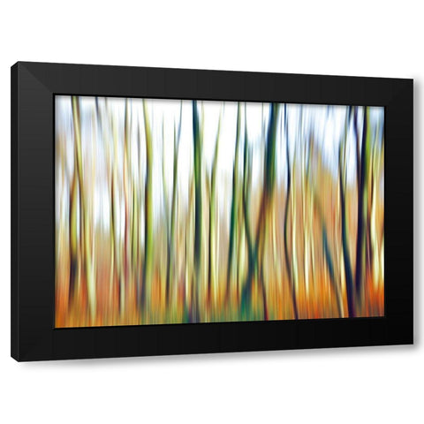 Abstrahierte Welten I Black Modern Wood Framed Art Print by Suschaa