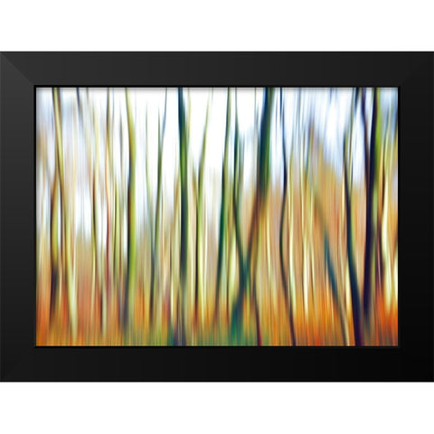 Abstrahierte Welten I Black Modern Wood Framed Art Print by Suschaa