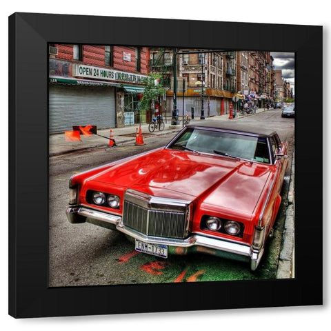 Alphabet City Black Modern Wood Framed Art Print with Double Matting by Terrible, Aurelien