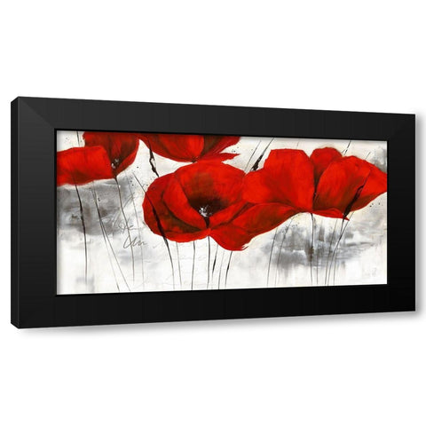 Pavot d hiver IV Black Modern Wood Framed Art Print with Double Matting by Zacher-Finet, Isabelle