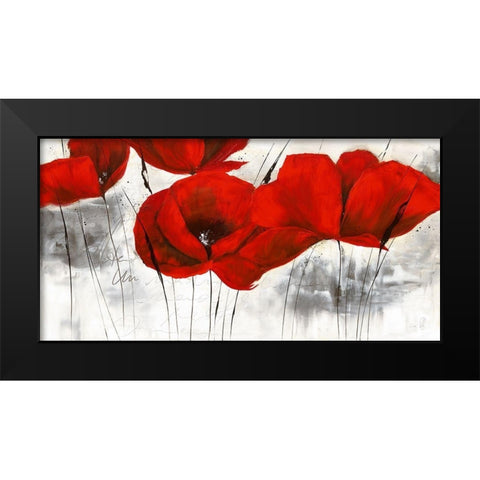 Pavot d hiver IV Black Modern Wood Framed Art Print by Zacher-Finet, Isabelle