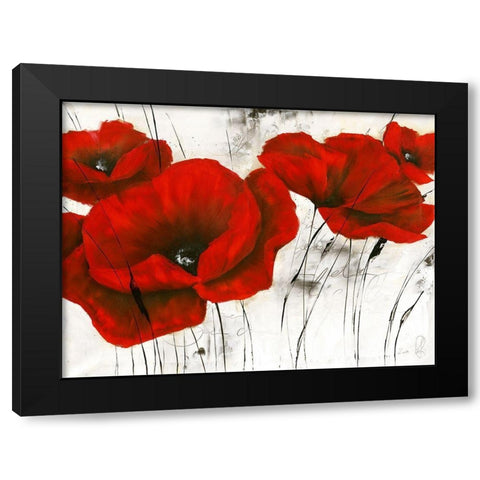 Pavot d hiver V Black Modern Wood Framed Art Print by Zacher-Finet, Isabelle