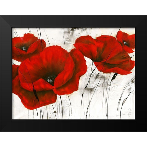 Pavot d hiver V Black Modern Wood Framed Art Print by Zacher-Finet, Isabelle