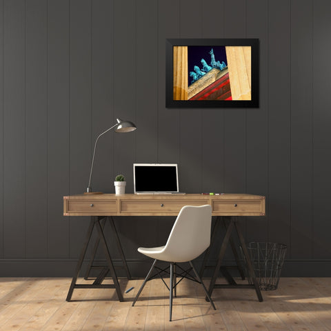 Quadriga I Black Modern Wood Framed Art Print by Fischer, Rolf