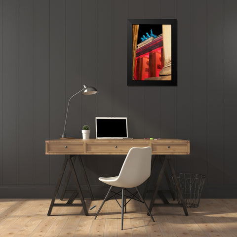 Quadriga II Black Modern Wood Framed Art Print by Fischer, Rolf