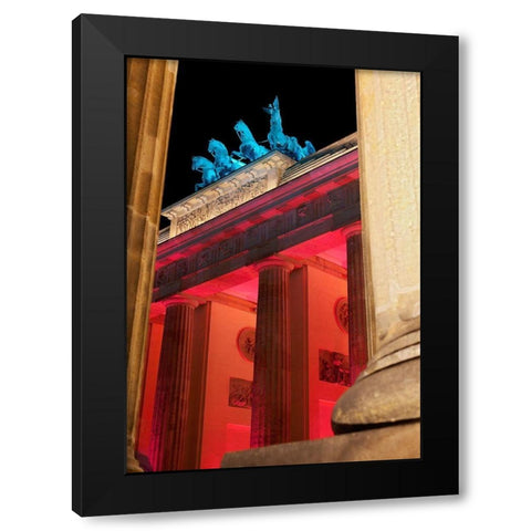 Quadriga II Black Modern Wood Framed Art Print with Double Matting by Fischer, Rolf