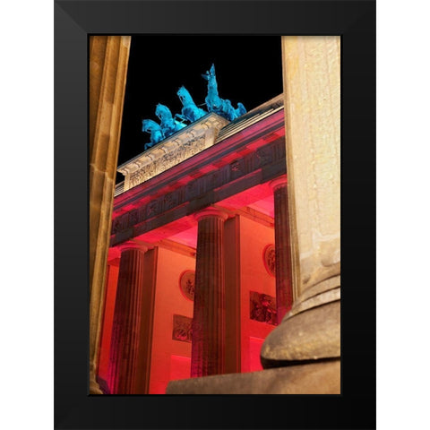 Quadriga II Black Modern Wood Framed Art Print by Fischer, Rolf