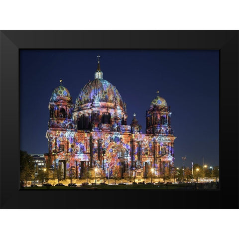 Dom Black Modern Wood Framed Art Print by Fischer, Rolf