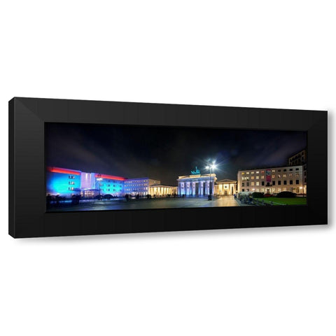 Pariser Platz II Black Modern Wood Framed Art Print with Double Matting by Fischer, Rolf