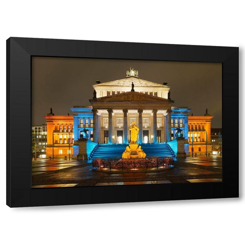 Schauspielhaus Black Modern Wood Framed Art Print by Fischer, Rolf