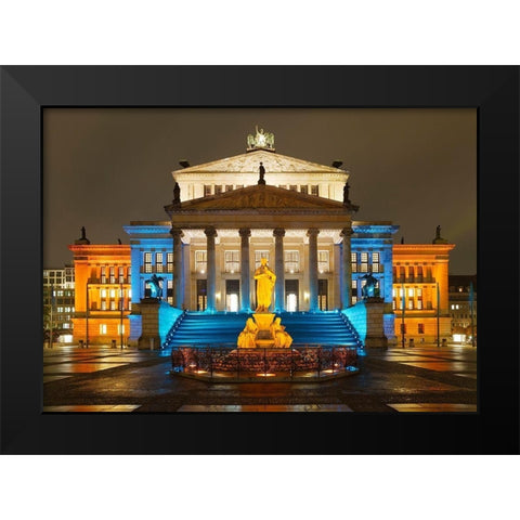 Schauspielhaus Black Modern Wood Framed Art Print by Fischer, Rolf