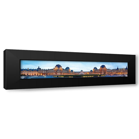 Paris Louvre Black Modern Wood Framed Art Print with Double Matting by Fischer, Rolf
