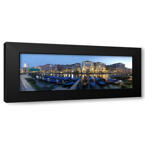 Venedig Canal Grande Black Modern Wood Framed Art Print by Fischer, Rolf