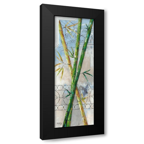 3 Bambous Black Modern Wood Framed Art Print by Marso