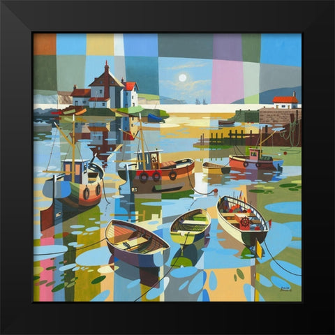 Low Tide Black Modern Wood Framed Art Print by James, David