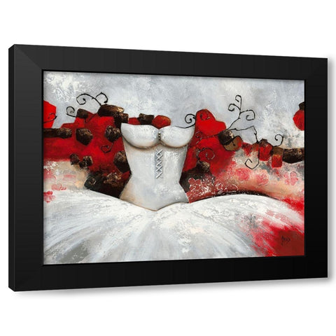 Sensibilite feminine II Black Modern Wood Framed Art Print with Double Matting by Jadis